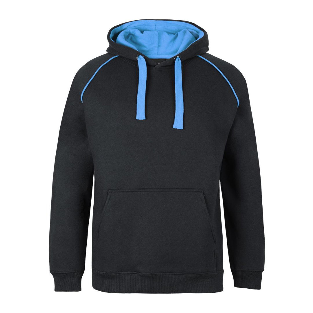 JB's - Contrast Fleecy Hoodie - Black/Aqua