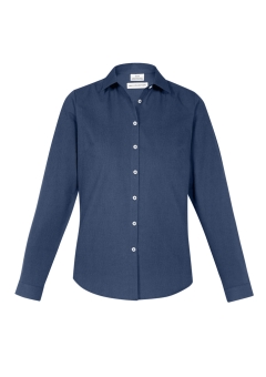 Biz Collection - Womens Memphis Long Sleeve Shirt - Mineral Blue
