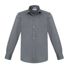Biz Collection - Mens Monaco Long Sleeve Shirt - Platinum