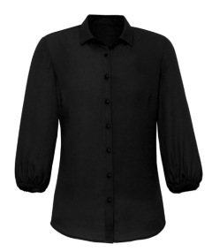 Biz Collection - Lucy Womens 3/4 Sleeve Blouse - Black