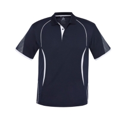 Biz Collection - Mens Razor Polo - Navy/White