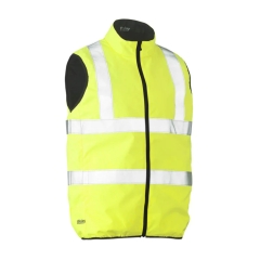 Bisley - Hi-Vis Reversible Puffer Vest Taped - Yellow