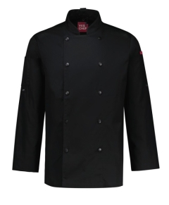 Biz Collection - Mens Gusto Long Sleeve Chef Jacket - Black